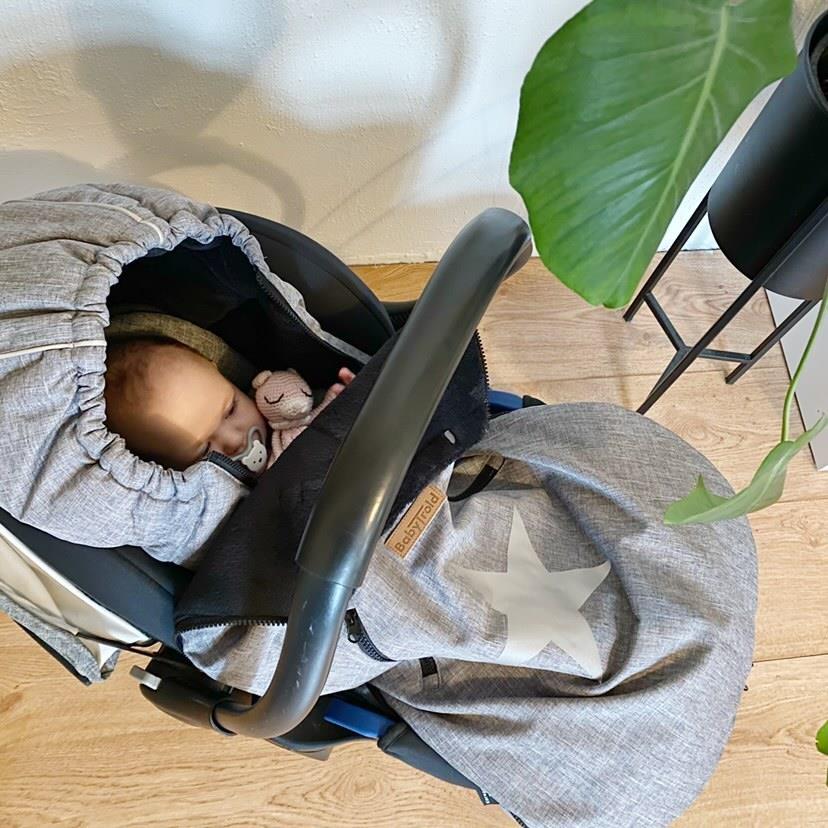 BabyTrold STAR kørepose, Grå Denim