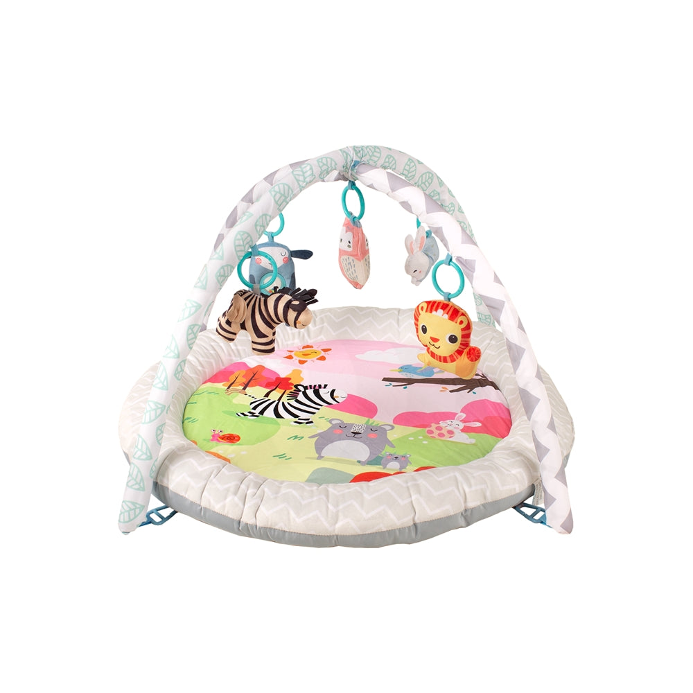 Babytrold Aktitivtets-tæppe med bøjle og bolde, Happy Space, Zoo