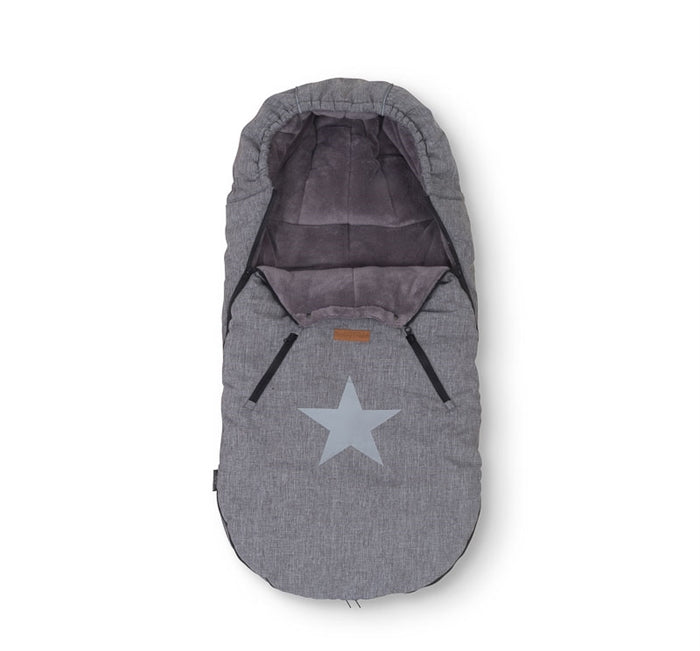 BabyTrold STAR kørepose, Grå Denim