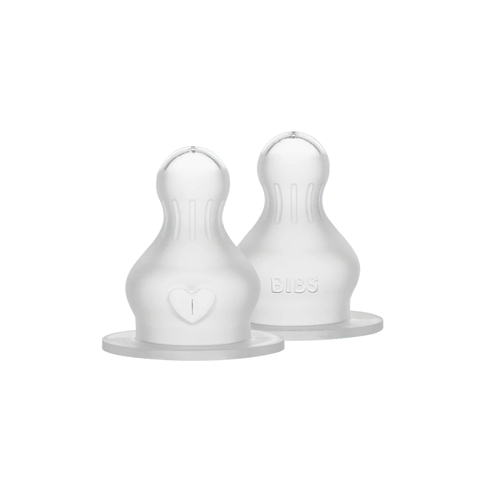 BIBS flaskesut Nipple Round 2-pak i silikone
