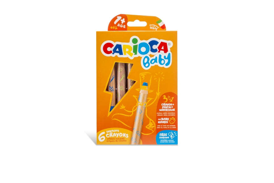 CARIOCA BABY farveblyanter 6 stk ( fra 1 år+)
