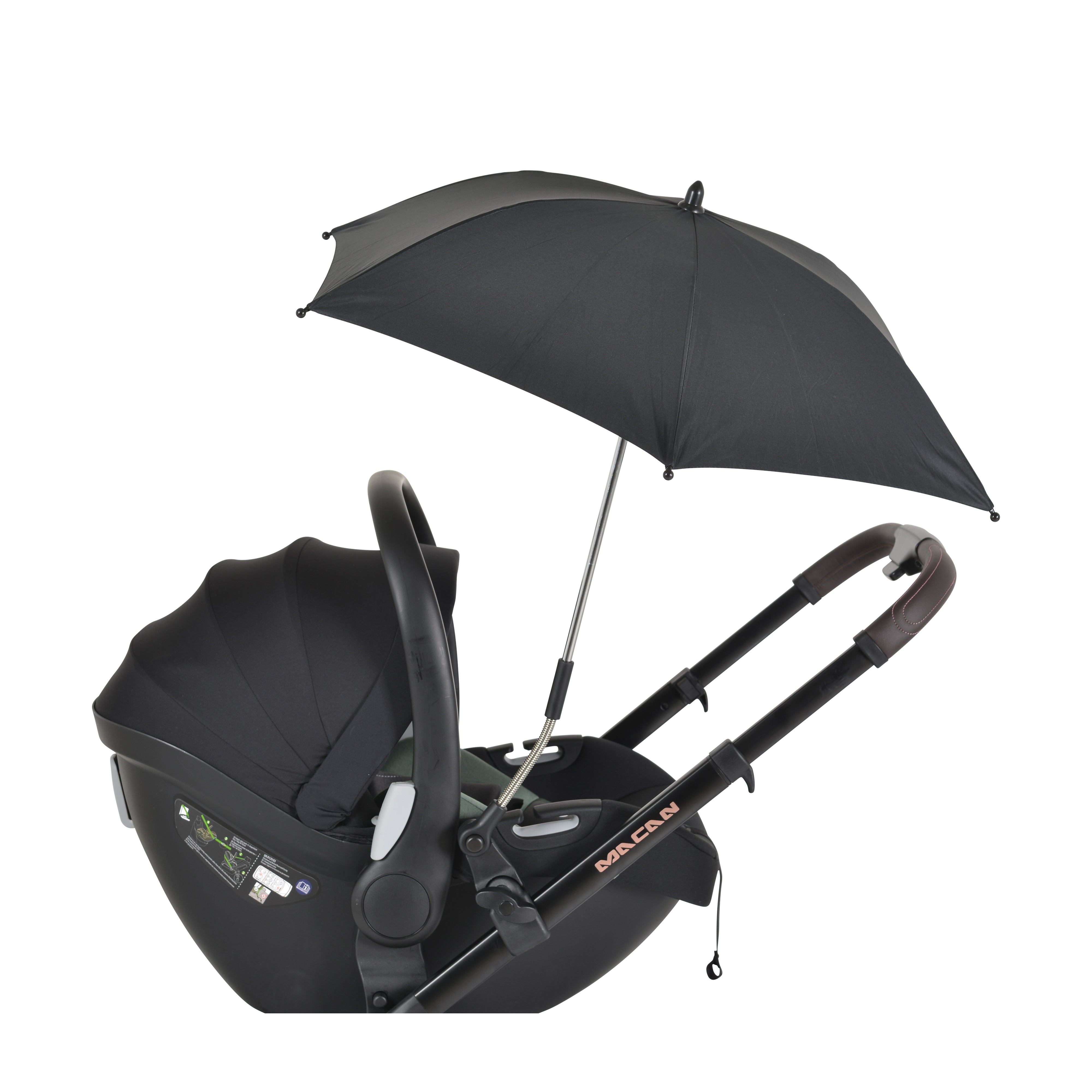 Barnevogns parasol, sort