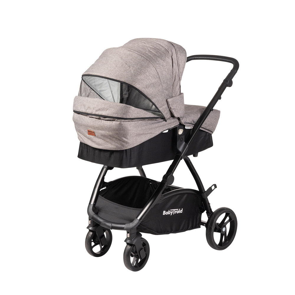BabyTrold Mini Kombivogn, Grå Melange