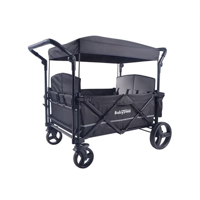 BabyTrold Fun Klapvogn (4 børn), sort