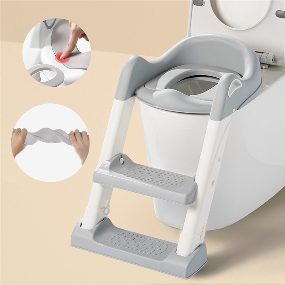 BabyTrold Toilet træner, Hvid/grå