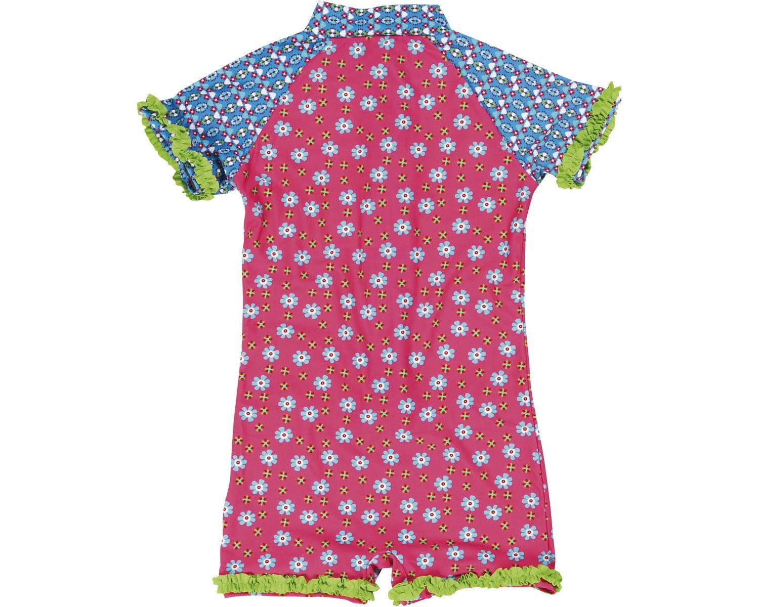 Playshoes Badedragt Rød Blomster, 74-80